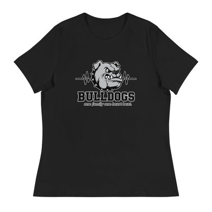 Performance | Women's Relaxed T Shirt | Celina Recreational Football Black | Bulldogs Crest Logo