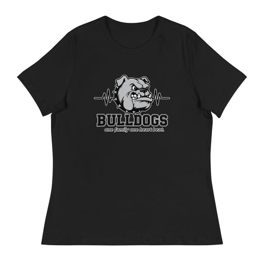 Performance | Women's Relaxed T Shirt | Celina Recreational Football Black | Bulldogs Crest Logo