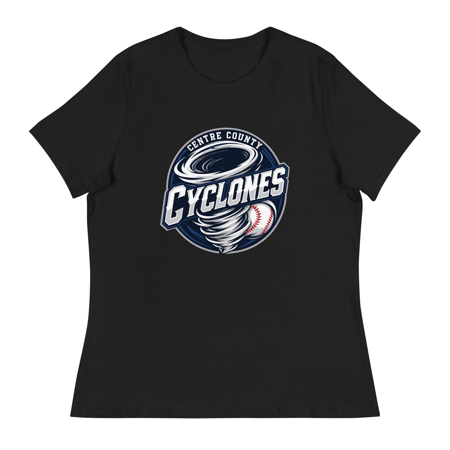 Performance | Women's Relaxed T Shirt | Centre County Cyclones | Badge Logo