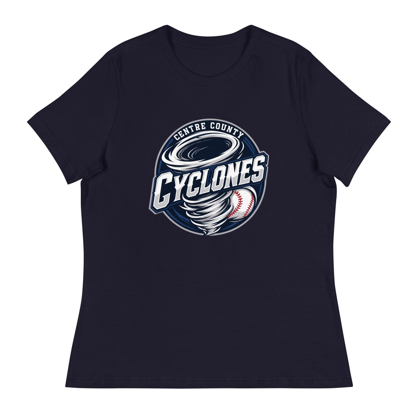 Performance | Women's Relaxed T Shirt | Centre County Cyclones | Badge Logo