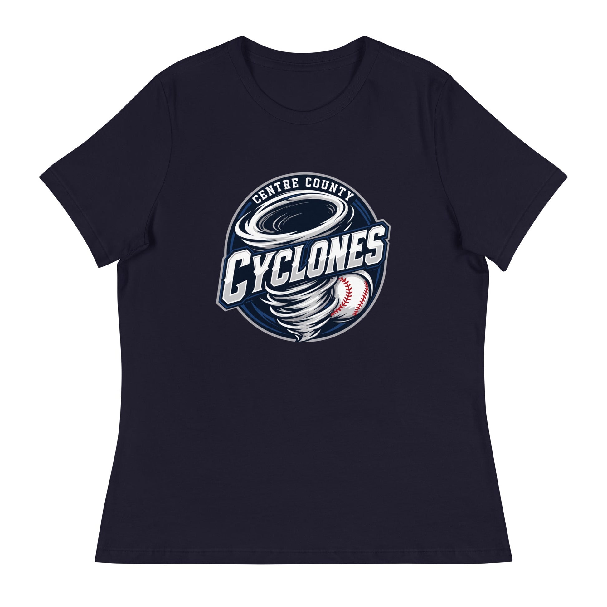 Performance | Women's Relaxed T Shirt | Centre County Cyclones | Badge Logo