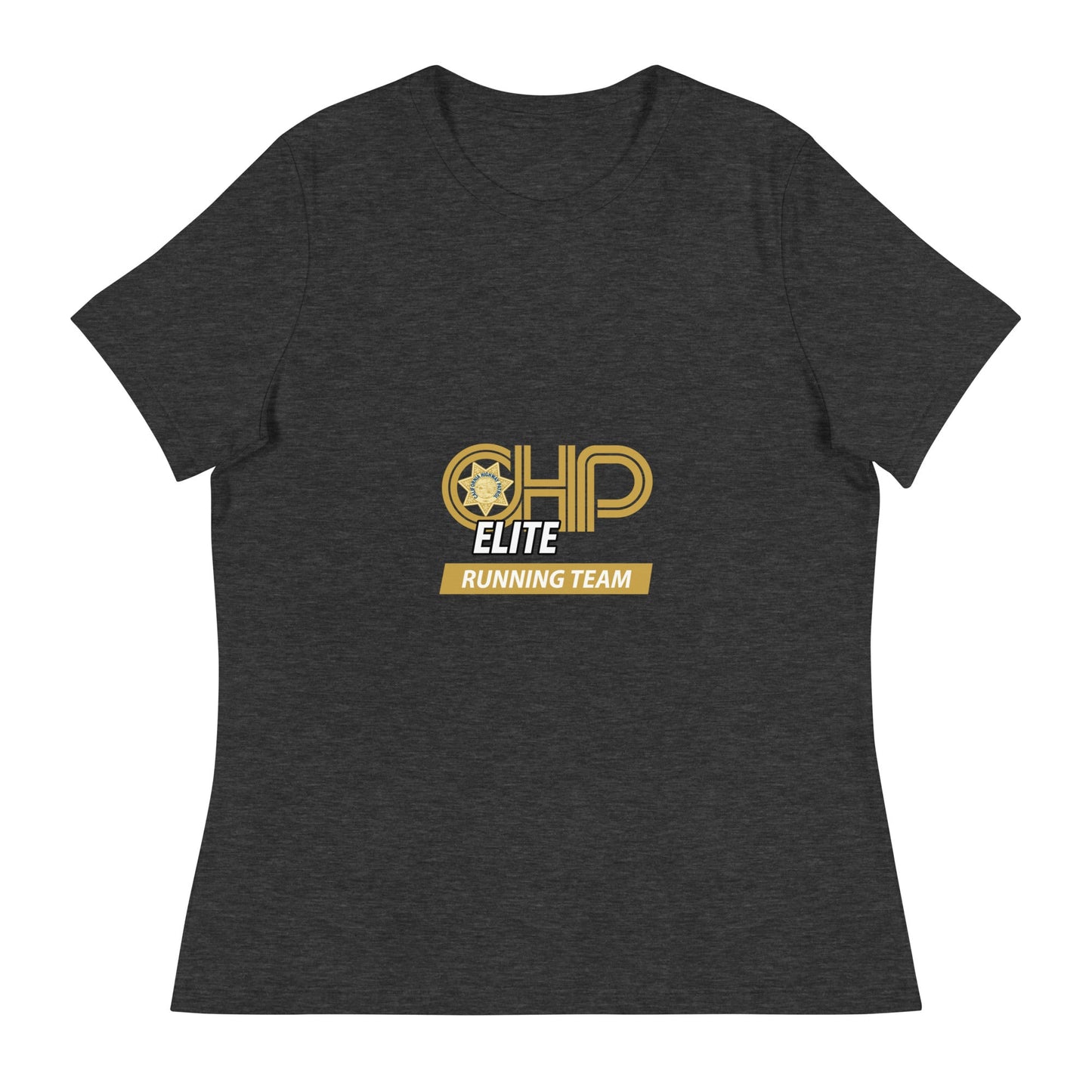 Performance | Women's Relaxed T Shirt | CHP Elite Running Team | Runner Crest Logo