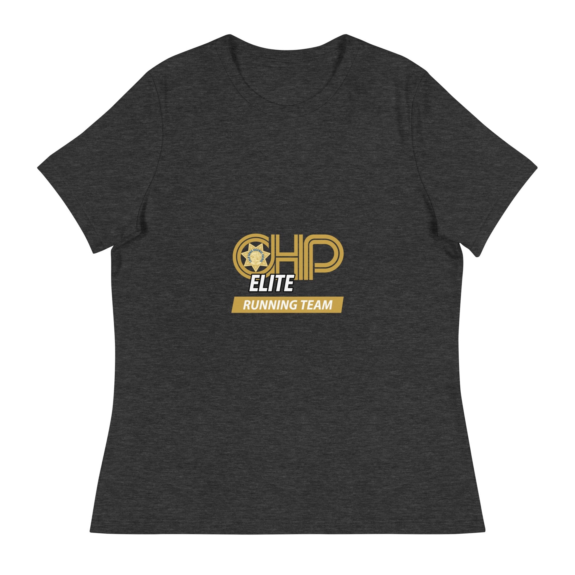 Performance | Women's Relaxed T Shirt | CHP Elite Running Team | Runner Crest Logo