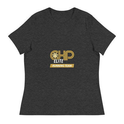 Performance | Women's Relaxed T Shirt | CHP Elite Running Team | Runner Crest Logo