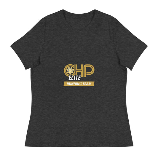 Performance | Women's Relaxed T Shirt | CHP Elite Running Team | Runner Crest Logo