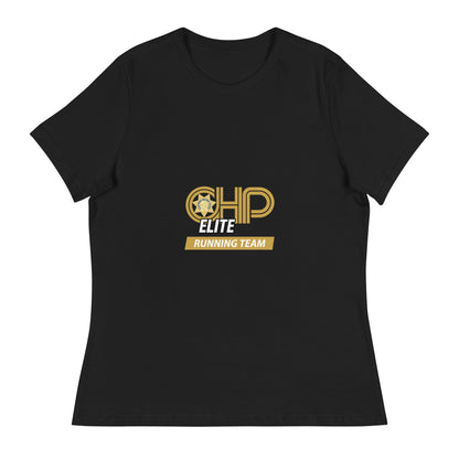 Performance | Women's Relaxed T Shirt | CHP Elite Running Team | Runner Crest Logo