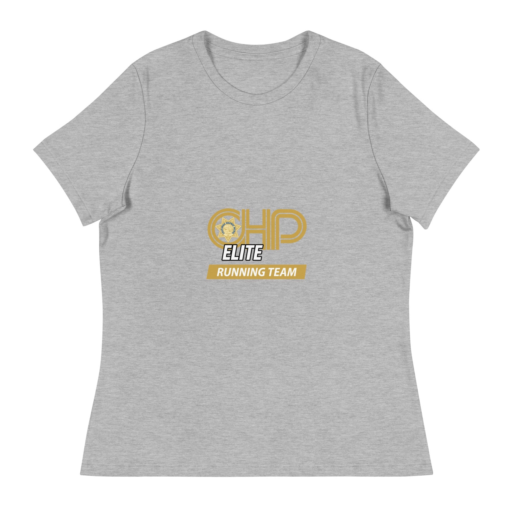 Performance | Women's Relaxed T Shirt | CHP Elite Running Team | Runner Crest Logo
