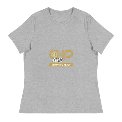 Performance | Women's Relaxed T Shirt | CHP Elite Running Team | Runner Crest Logo