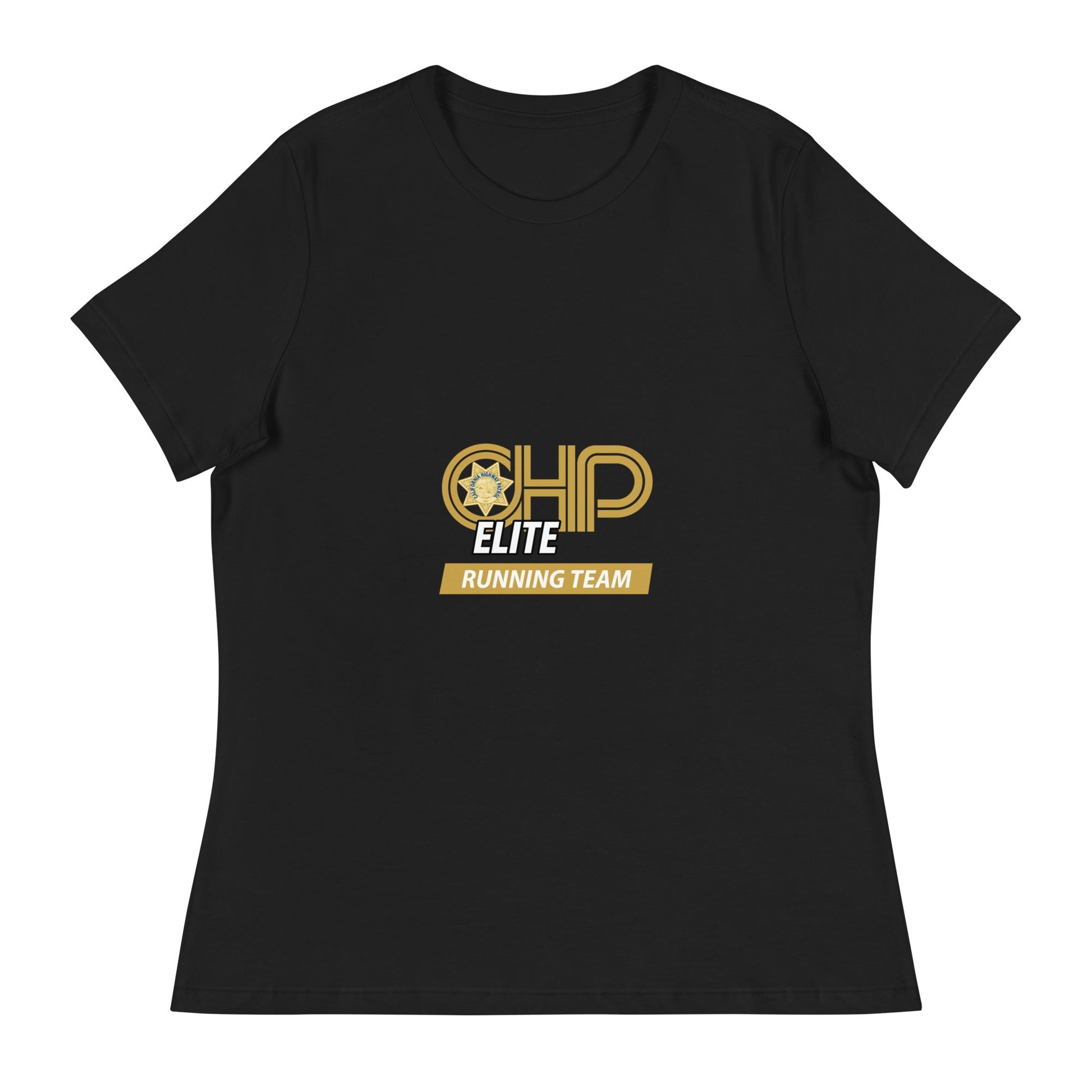 Performance | Women's Relaxed T Shirt | CHP Elite Running Team | Runner Crest Logo