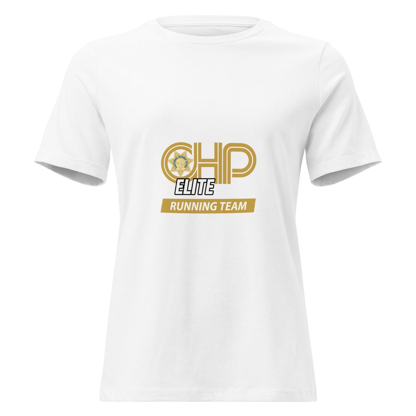 Performance | Women's Relaxed T Shirt | CHP Elite Running Team | Runner Crest Logo