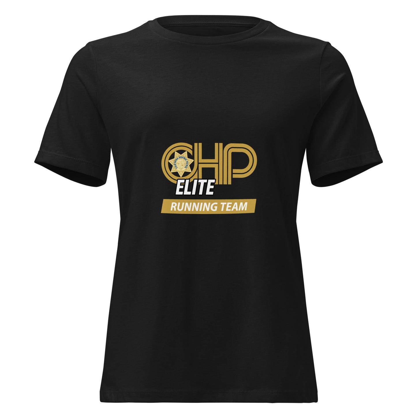 Performance | Women's Relaxed T Shirt | CHP Elite Running Team | Runner Crest Logo