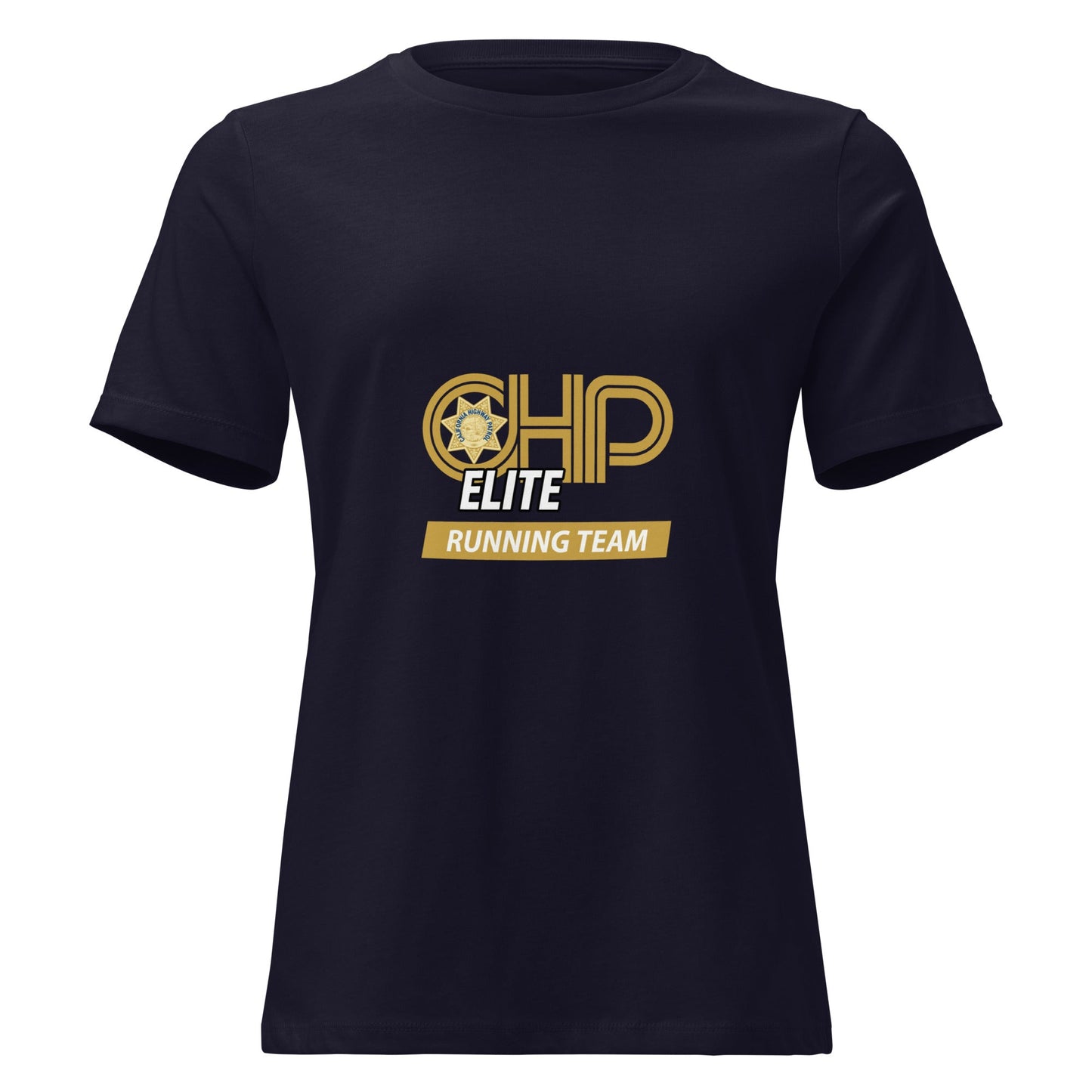 Performance | Women's Relaxed T Shirt | CHP Elite Running Team | Runner Crest Logo