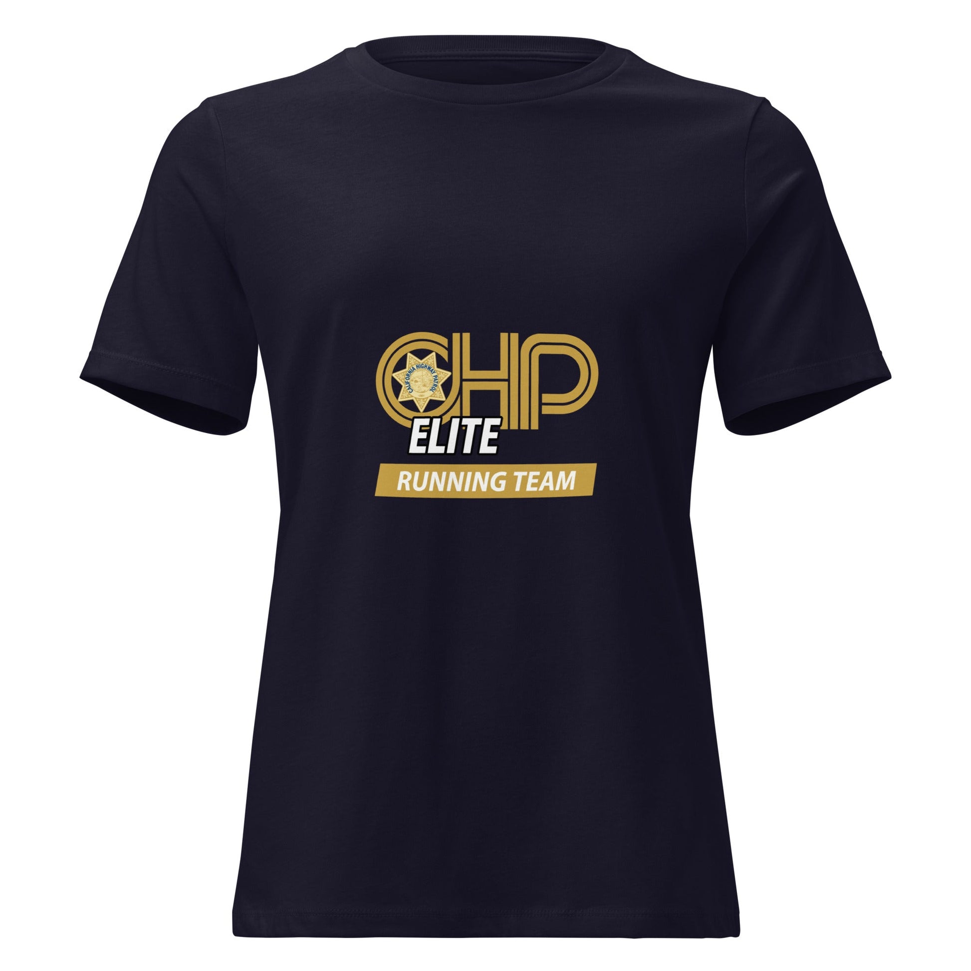 Performance | Women's Relaxed T Shirt | CHP Elite Running Team | Runner Crest Logo