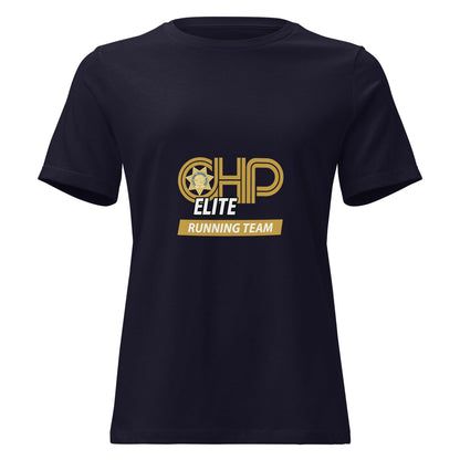 Performance | Women's Relaxed T Shirt | CHP Elite Running Team | Runner Crest Logo