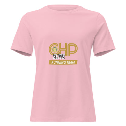 Performance | Women's Relaxed T Shirt | CHP Elite Running Team | Runner Crest Logo