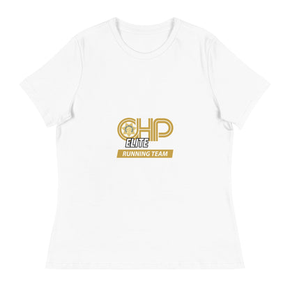 Performance | Women's Relaxed T Shirt | CHP Elite Running Team | Runner Crest Logo
