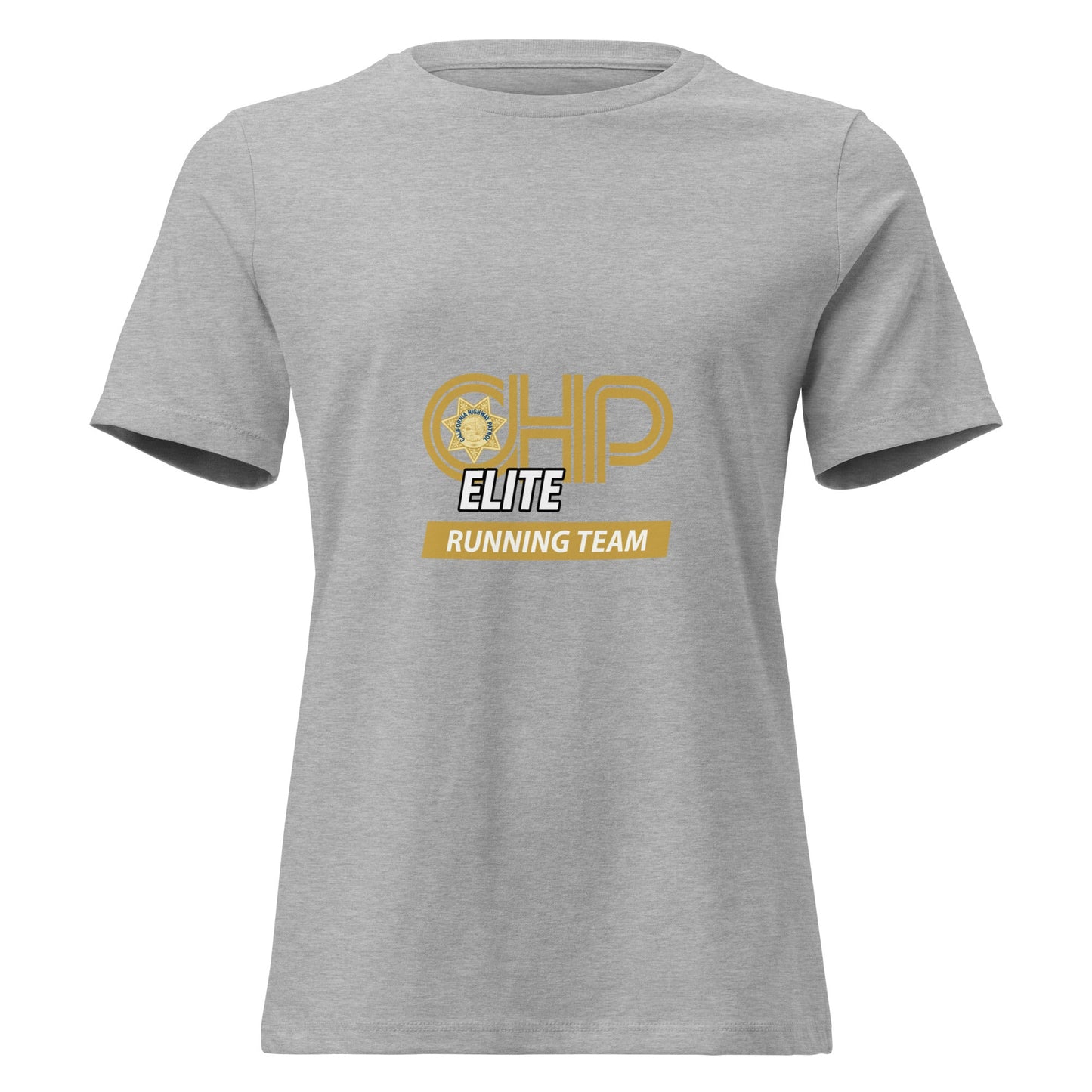 Performance | Women's Relaxed T Shirt | CHP Elite Running Team | Runner Crest Logo