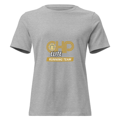 Performance | Women's Relaxed T Shirt | CHP Elite Running Team | Runner Crest Logo