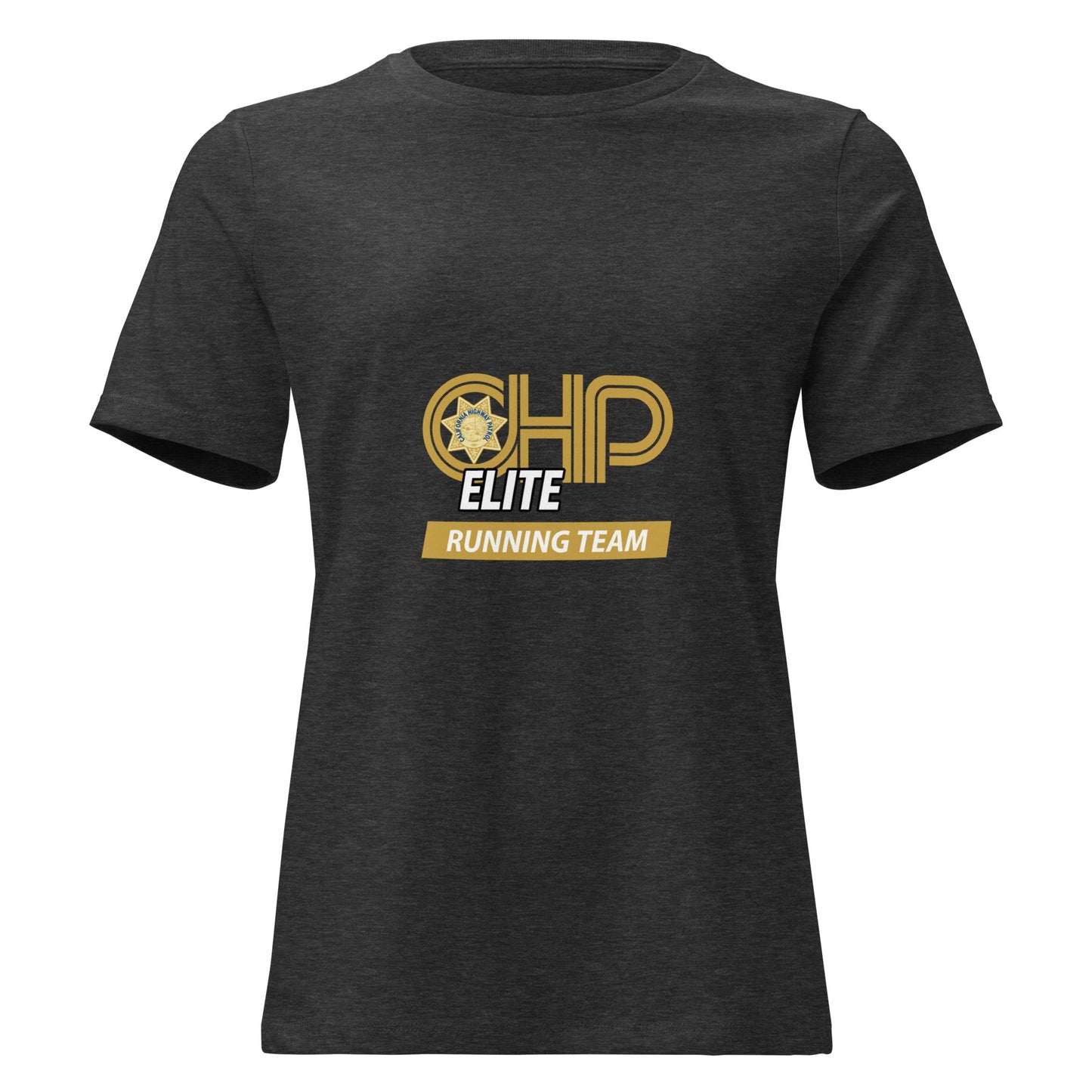 Performance | Women's Relaxed T Shirt | CHP Elite Running Team | Runner Crest Logo