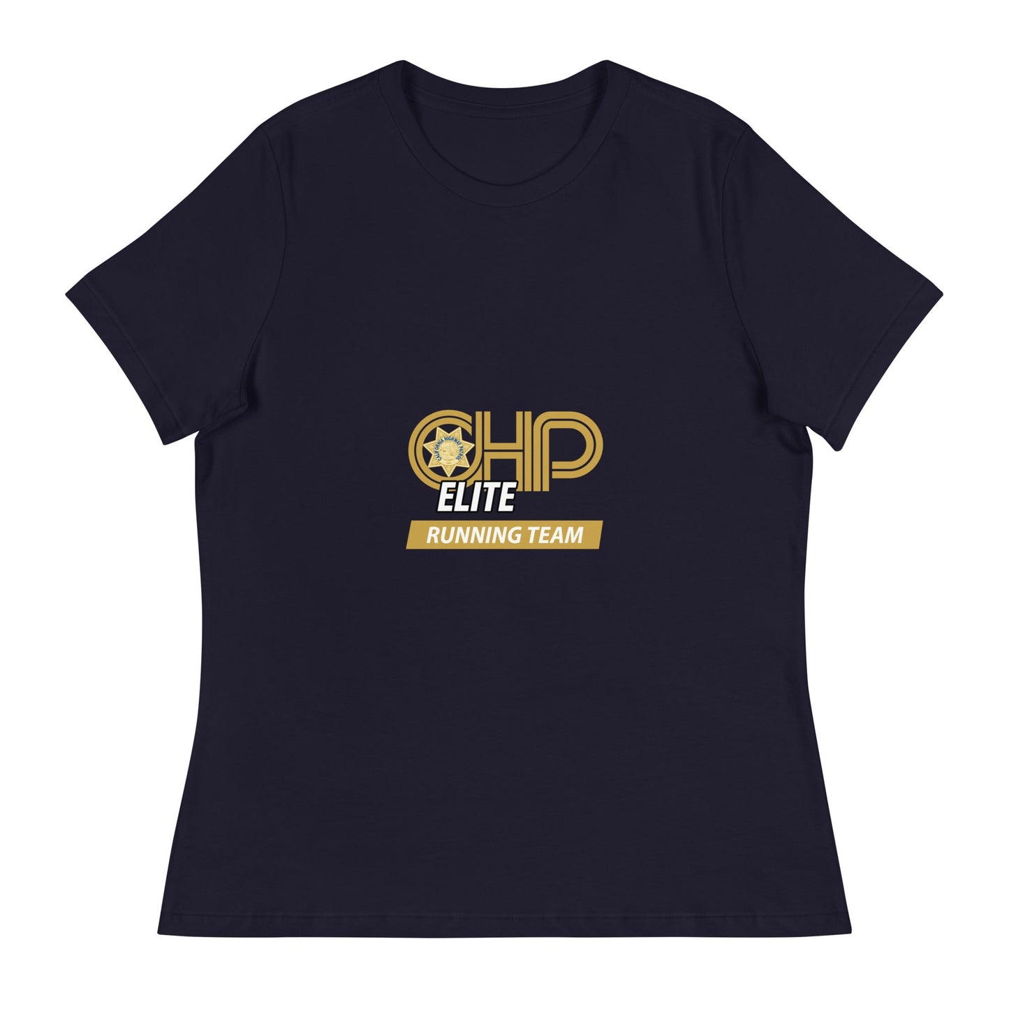 Performance | Women's Relaxed T Shirt | CHP Elite Running Team | Runner Crest Logo