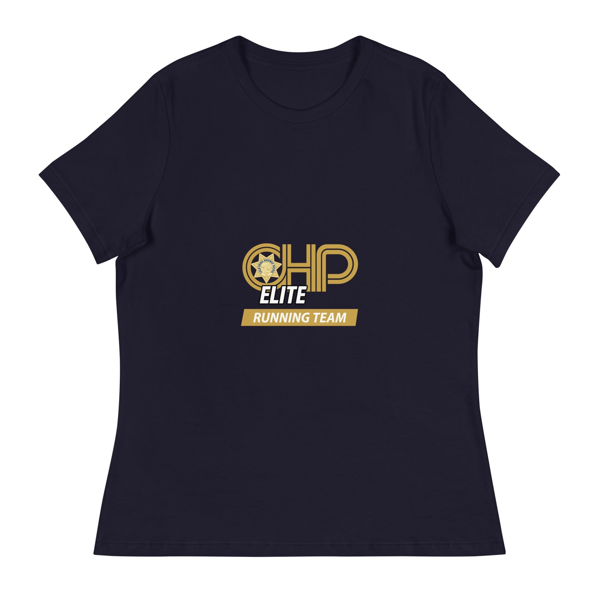 Performance | Women's Relaxed T Shirt | CHP Elite Running Team | Runner Crest Logo