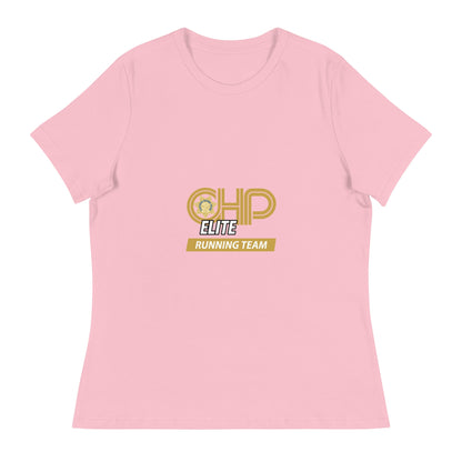 Performance | Women's Relaxed T Shirt | CHP Elite Running Team | Runner Crest Logo