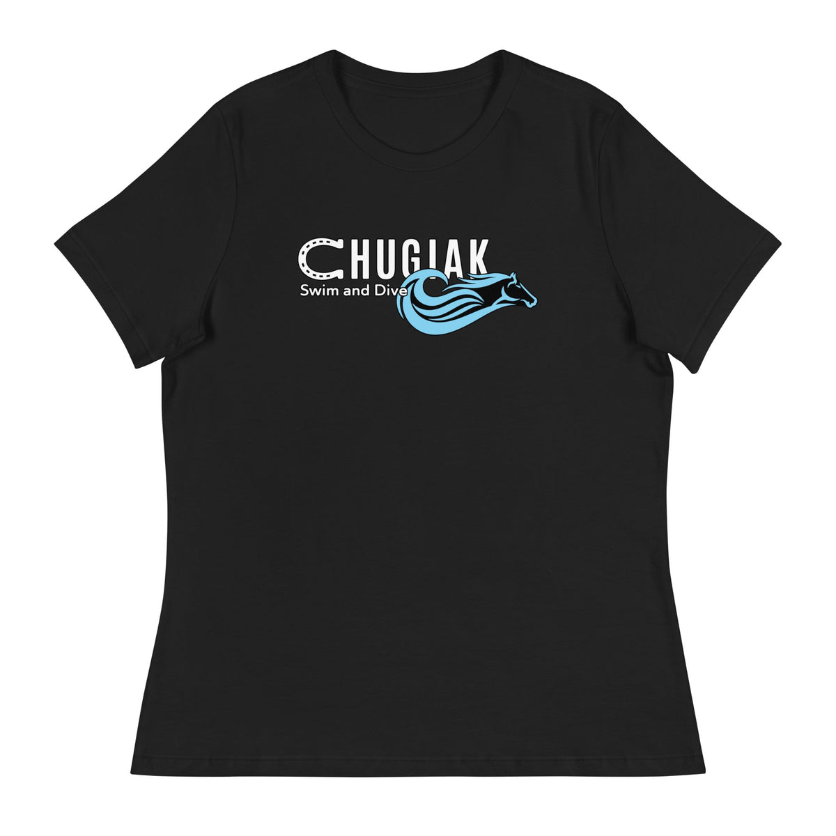 Performance | Women's Relaxed T Shirt | Chugiak Mustang Swim & Dive | Emblem Logo