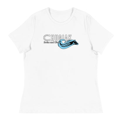 Performance | Women's Relaxed T Shirt | Chugiak Mustang Swim & Dive | Emblem Logo