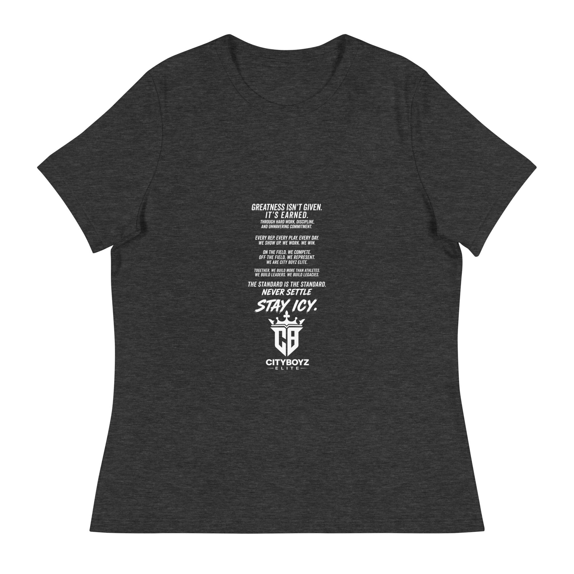 Performance | Women's Relaxed T Shirt | City Boyz Elite | Legacy Builder Mark Logo