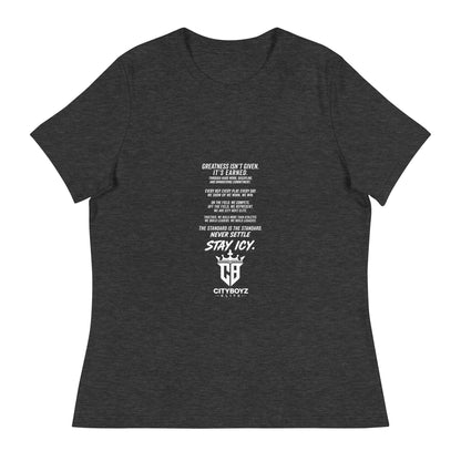 Performance | Women's Relaxed T Shirt | City Boyz Elite | Legacy Builder Mark Logo