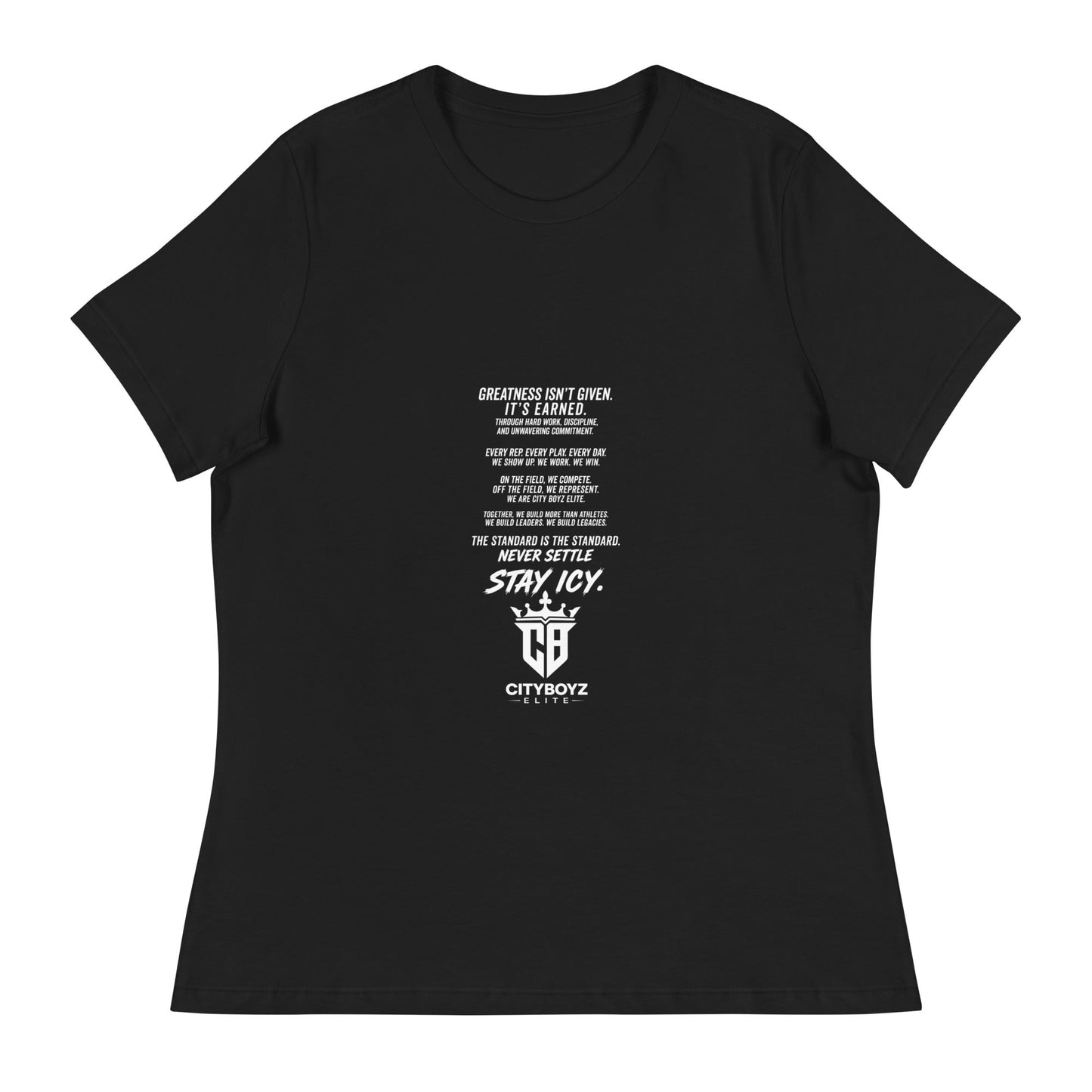 Performance | Women's Relaxed T Shirt | City Boyz Elite | Legacy Builder Mark Logo