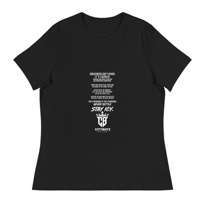 Performance | Women's Relaxed T Shirt | City Boyz Elite | Legacy Builder Mark Logo