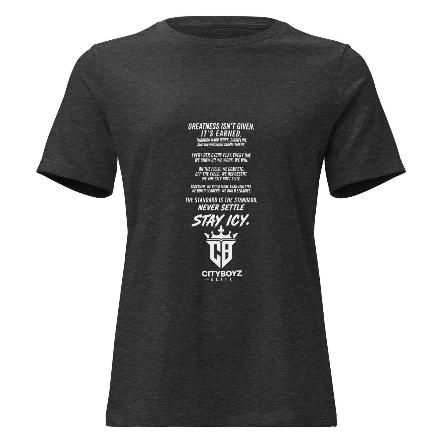 Performance | Women's Relaxed T Shirt | City Boyz Elite | Legacy Builder Mark Logo