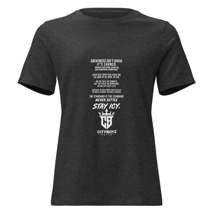 Performance | Women's Relaxed T Shirt | City Boyz Elite | Legacy Builder Mark Logo