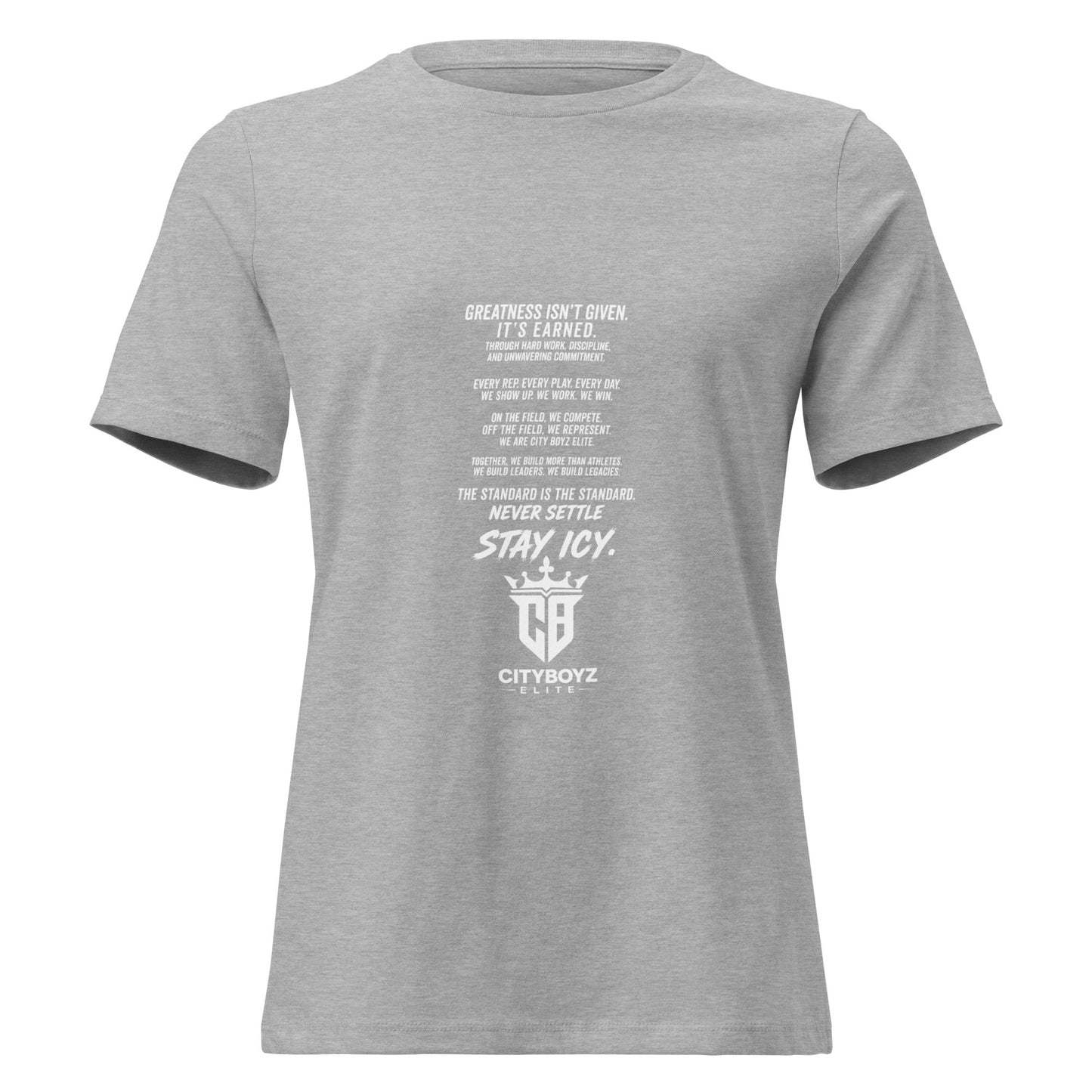 Performance | Women's Relaxed T Shirt | City Boyz Elite | Legacy Builder Mark Logo