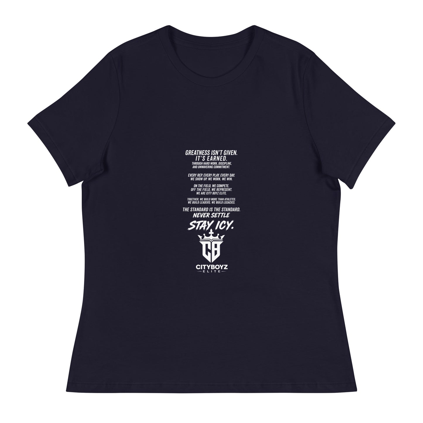 Performance | Women's Relaxed T Shirt | City Boyz Elite | Legacy Builder Mark Logo