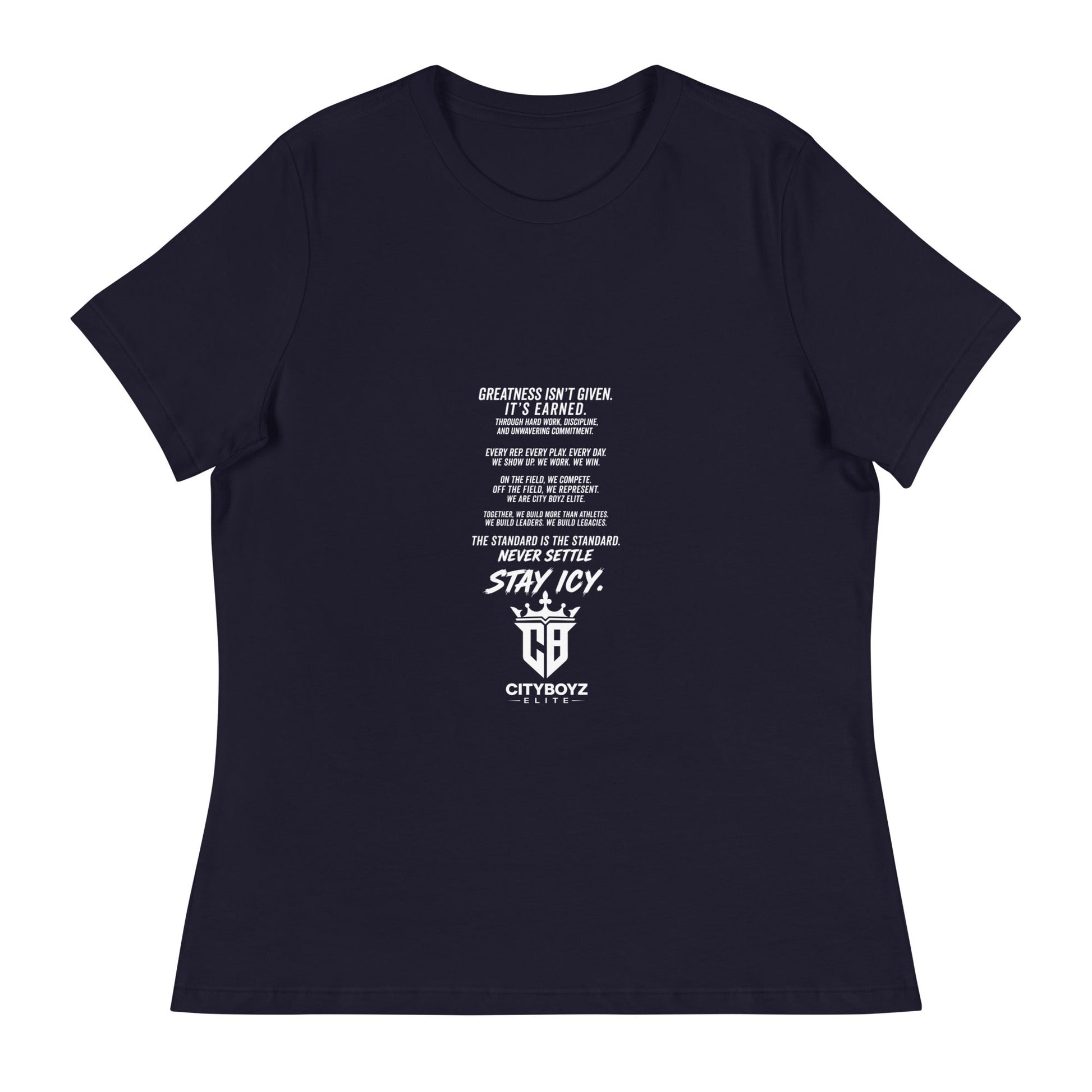 Performance | Women's Relaxed T Shirt | City Boyz Elite | Legacy Builder Mark Logo