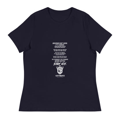 Performance | Women's Relaxed T Shirt | City Boyz Elite | Legacy Builder Mark Logo