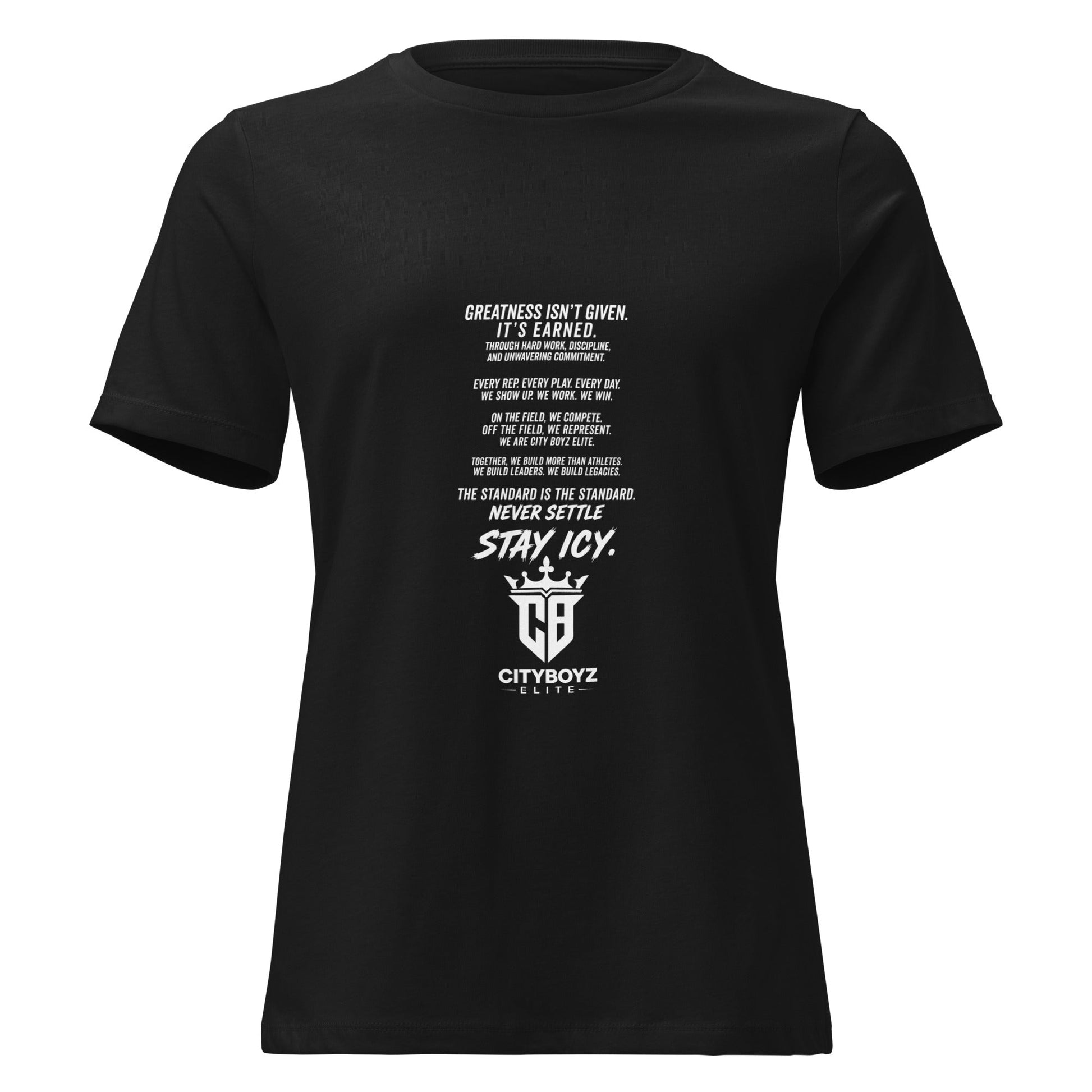 Performance | Women's Relaxed T Shirt | City Boyz Elite | Legacy Builder Mark Logo