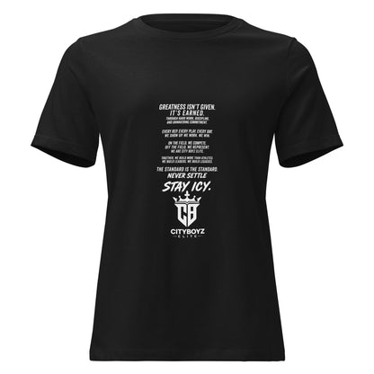 Performance | Women's Relaxed T Shirt | City Boyz Elite | Legacy Builder Mark Logo