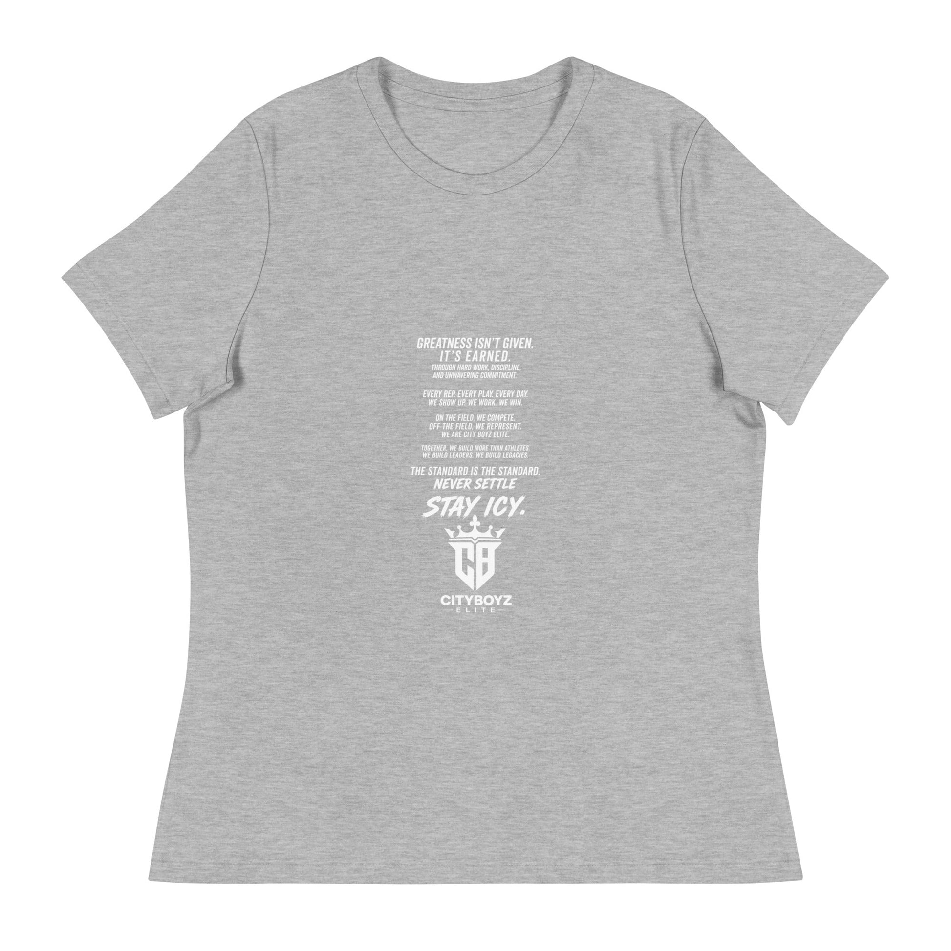 Performance | Women's Relaxed T Shirt | City Boyz Elite | Legacy Builder Mark Logo