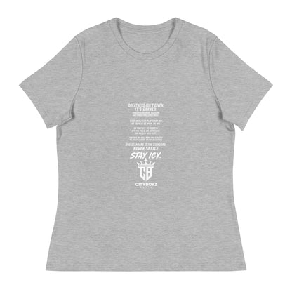 Performance | Women's Relaxed T Shirt | City Boyz Elite | Legacy Builder Mark Logo