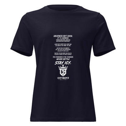 Performance | Women's Relaxed T Shirt | City Boyz Elite | Legacy Builder Mark Logo