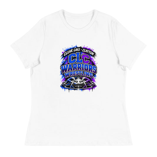 Performance | Women's Relaxed T Shirt | Clear Lake - Clayton Wrestling | Apex Logo