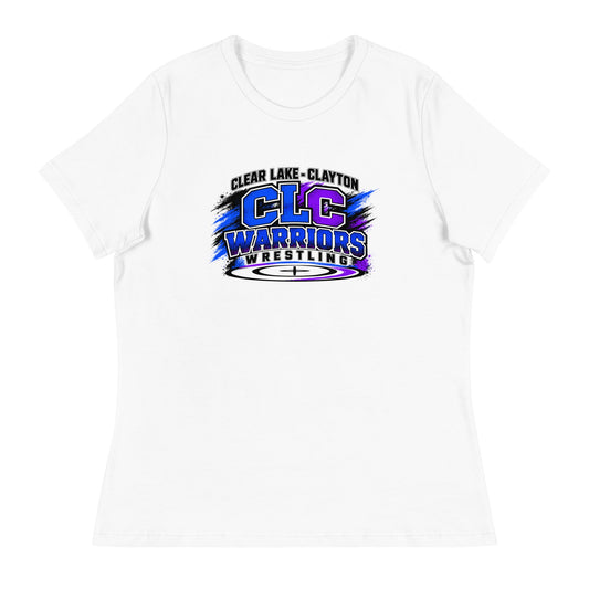 Performance | Women's Relaxed T Shirt | Clear Lake - Clayton Wrestling | Vanguard Logo