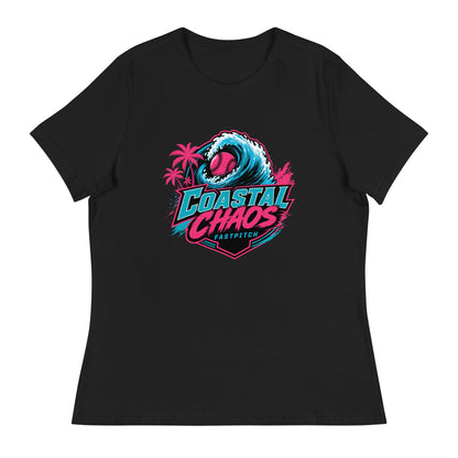 Performance | Women's Relaxed T Shirt | Coastal Chaos Fastpitch | Emblem Logo