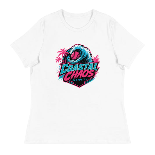 Performance | Women's Relaxed T Shirt | Coastal Chaos Fastpitch | Emblem Logo