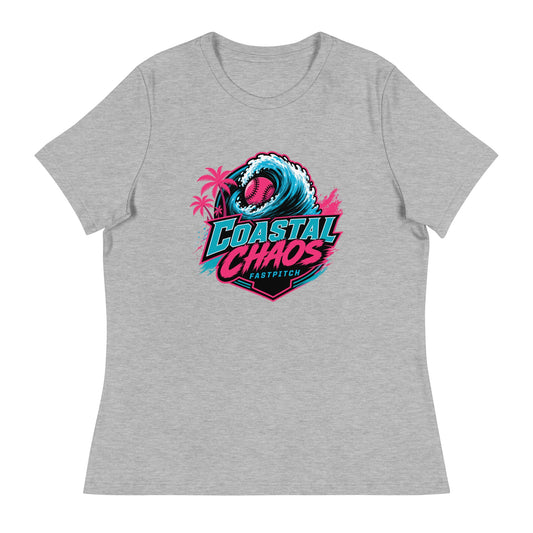Performance | Women's Relaxed T Shirt | Coastal Chaos Fastpitch | Emblem Logo