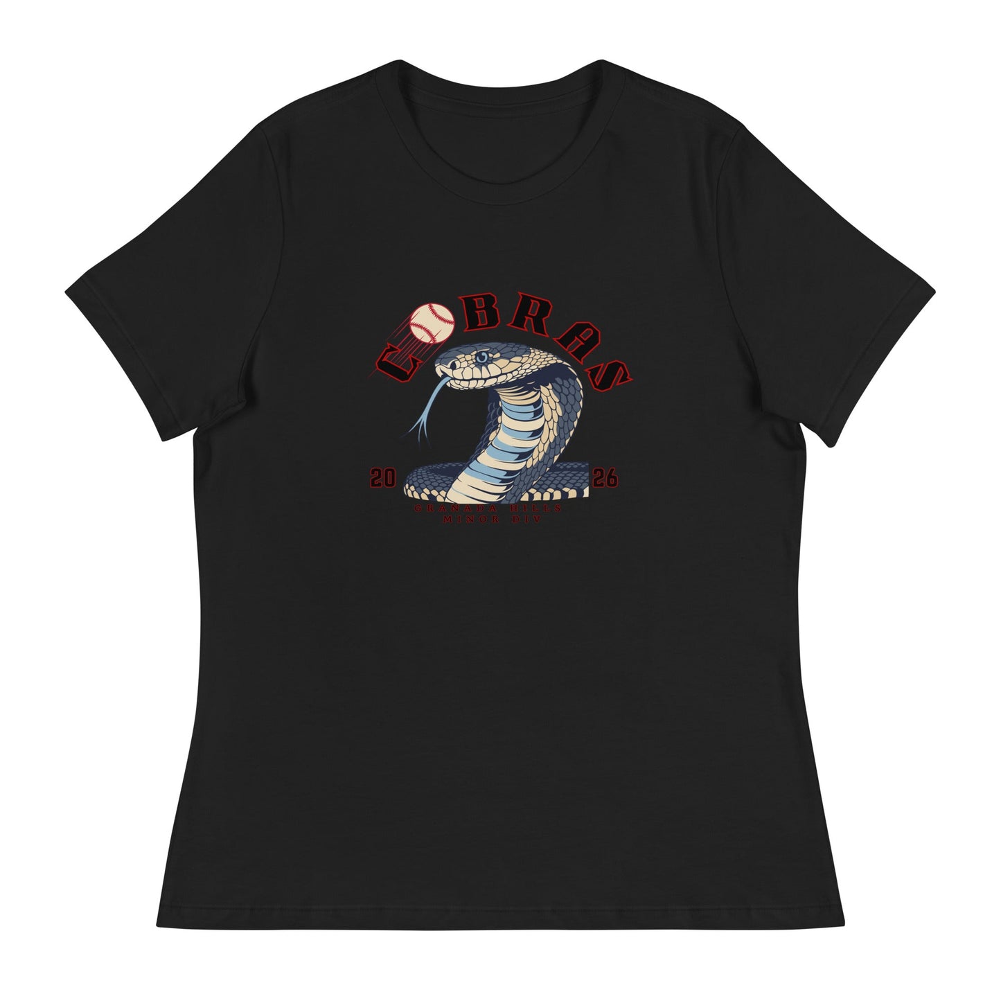 Performance | Women's Relaxed T Shirt | Cobras '26 | Minor Div Logo