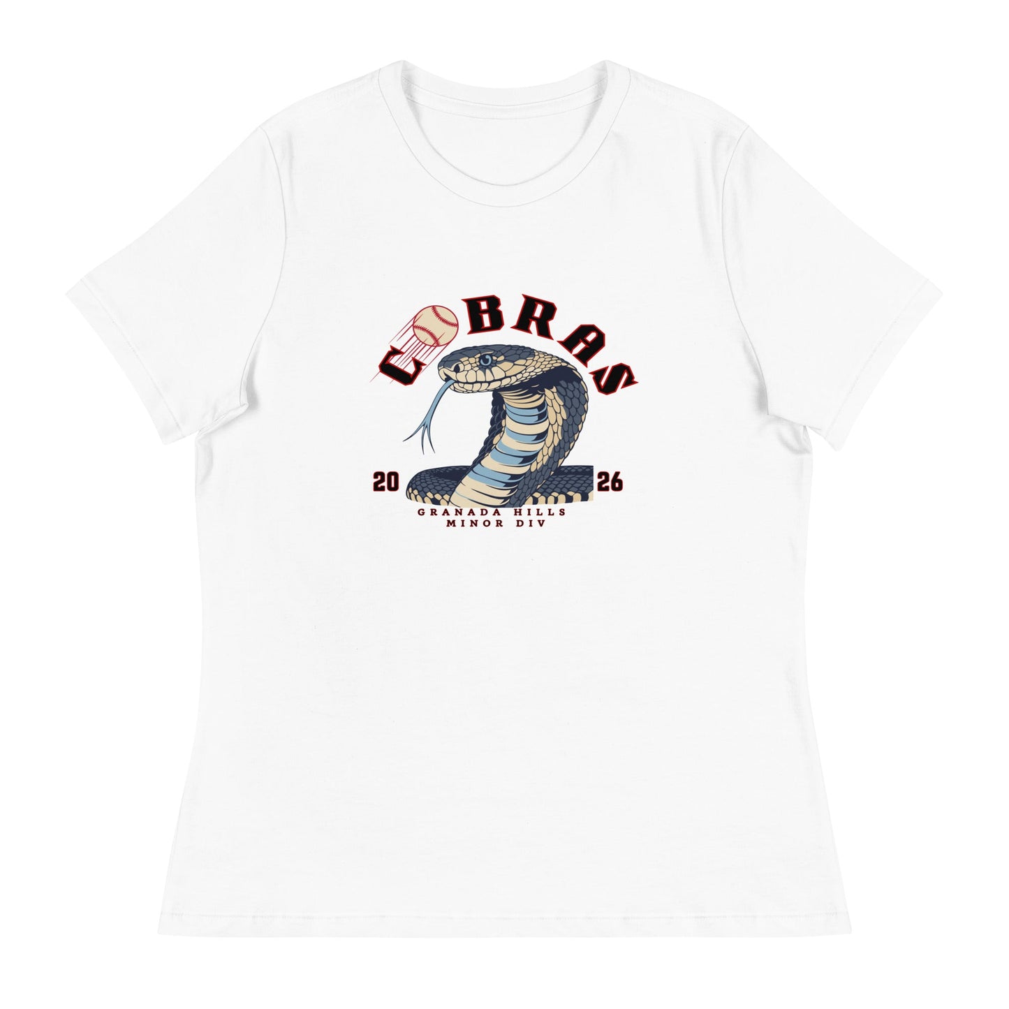 Performance | Women's Relaxed T Shirt | Cobras '26 | Minor Div Logo